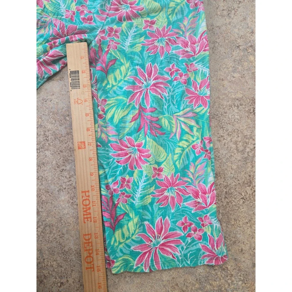 Tommy Bahama Girls 2-Piece Tropical Floral Set Smocked Top Wide Leg Pants S 5/6